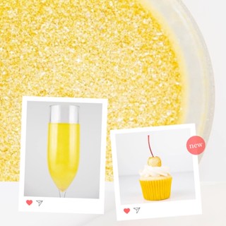 YELLOW EDIBLE GLITTER  กลิตเตอร์ ฟู๊ดเกรด      ทานได้100%  สำหรับผสม ค็อกเทล แชมเปญ  ขนมหวานอื่นๆ