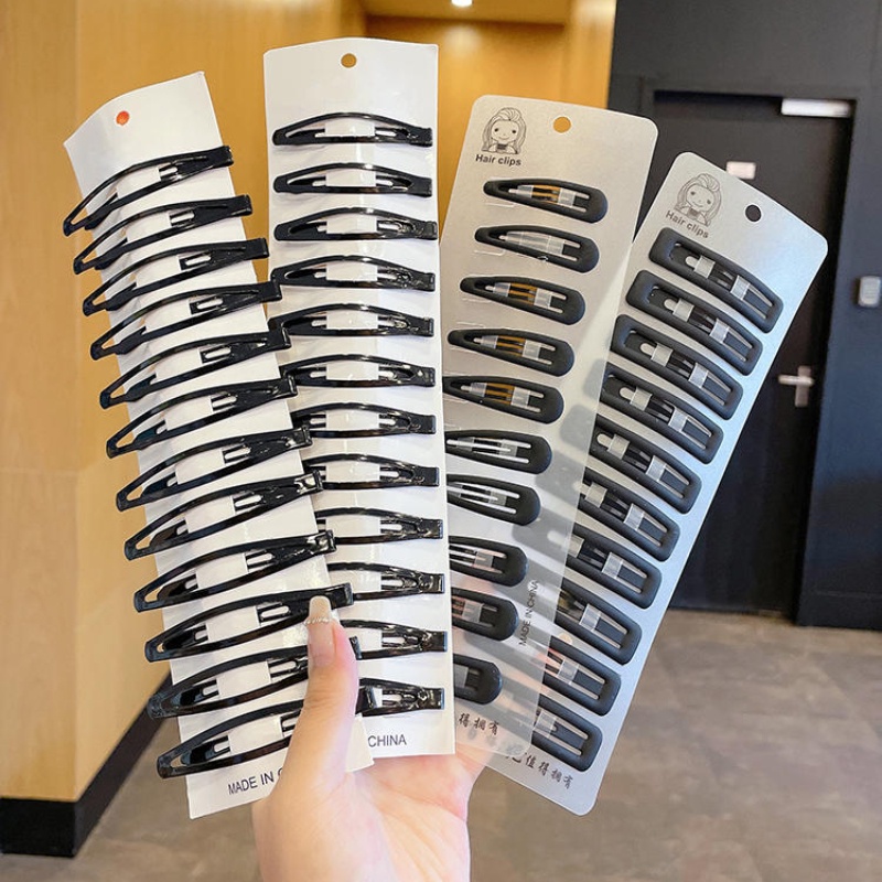 กิ๊บติดผม สีดํา แบบเรียบง่าย สไตล์เกาหลี และญี่ปุ่น สําหรับผู้หญิง และผู้ใหญ่