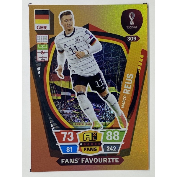 การ์ดนักฟุตบอล Marco Reus ฟุตบอลโลก world cup 2022 การ์ดสะสม Germany การ์ดนักเตะ เยอรมัน เยอรมนี