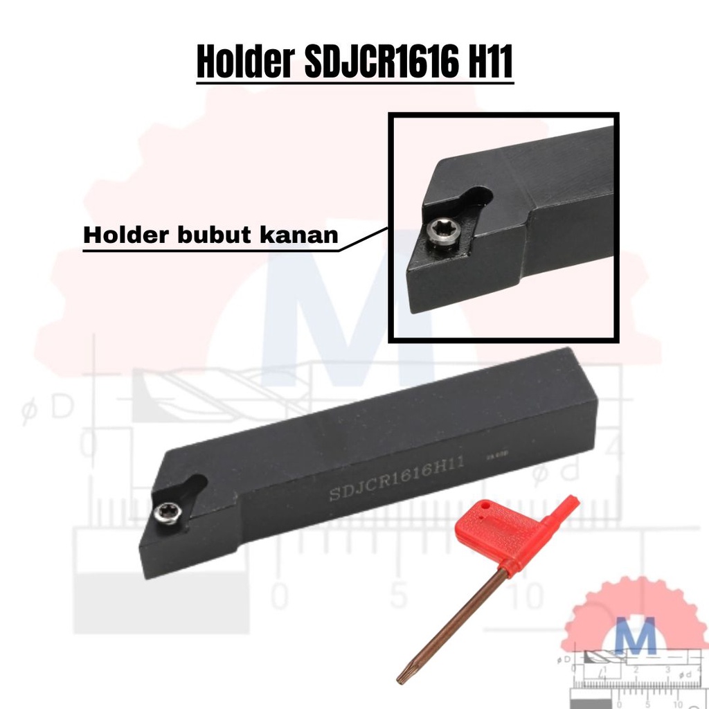 SDJCR 1616 11 เครื่องกลึง Chisel Chisel Holder SDJCR16 H11