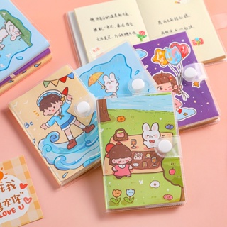 เคสโน๊ตบุ๊ค ยาง ขนาด A7 ลายการ์ตูนน่ารัก แบบพกพา สําหรับนักเรียน ไดอารี่