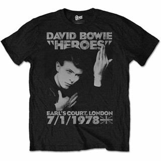 [COD] เสื้อยืดแขนสั้น พิมพ์ลาย David Bowie Heroes Earls Pumps พลัสไซซ์ ของขวัญวันเกิด สําหรับผู้ชาย XS-6