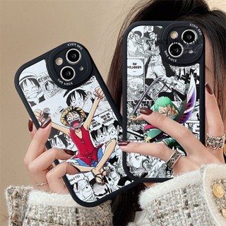 เคสโทรศัพท์มือถือ Tpu แบบนิ่ม ป้องกันกระแทก ลายการ์ตูน One Piece Luffy Roronoa Zoro สําหรับ IPhone 11 Pro Max XR 7Plus 6Plus 14 Pro Max 13 12 Pro Max X XS Max SE 2020