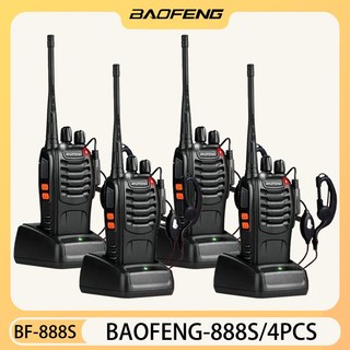 *COD*Baofeng 888S set of 4 5W Two-Way Radio Walkie Talkie bf 888s ready to send out