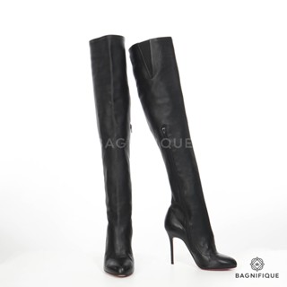 YSL BOOT LONG 37 BLACK LAMB