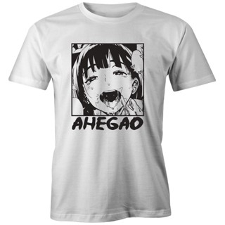 เสื้อสีขาว - 株式会社☫∋Ahegao Emoji Face การ์ตูนอะนิเมะเสื้อยืดลําลองญี่ปุ่นมังงะกราฟิกเสื้อเชิ้ตสําหรั_05