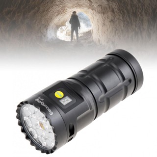 Securitying EF10 EDC ไฟฉาย 5500 Lumens IPX6 ไฟฉาย LED แบบชาร์จไฟได้ สําหรับกลางแจ้ง / ตั้งแคมป์ / ปีนเขากลางคืน พร้อมไฟแสดงสถานะ