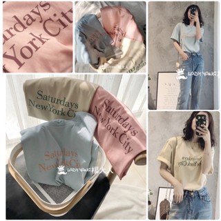 New!! เสื้อยืดคอกลม เสื้อยืดสไตล์มินิมอล โทนสีพาสเทลสวย ผ้าคอตต้อน เนื้อดี ใส่สบายมาก แมทได้ทุกลุค