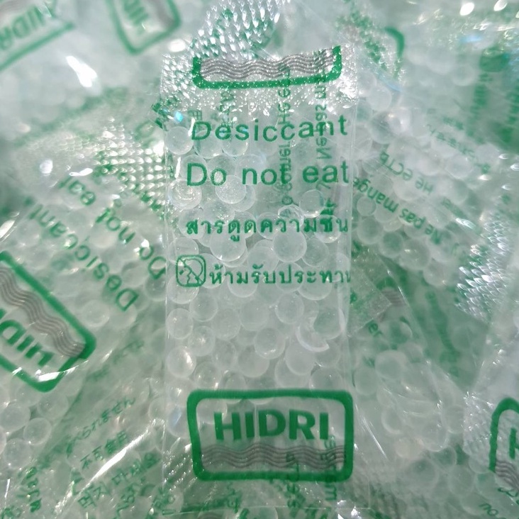 สารดูดความชื้น HI DRI (100ซอง) เม็ดขาวใสบริสุทธิ์ 100% กันชื้น HIDRI SILICA GEL WHITE  (CLEAR PLASTIC) ราคา ถูกที่สุด ดีลบีเคเค แกลเลอรีภาพที่ 3