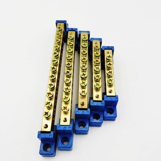 XQ-12804/6/8/10/12 GROUNDING BUS-BAR 125A Ø7.4MM.สูง12mm.x กว้าง8mm.บาร์กราวด์ บาร์นิวทรัล เทอร์มินอลกราวด์