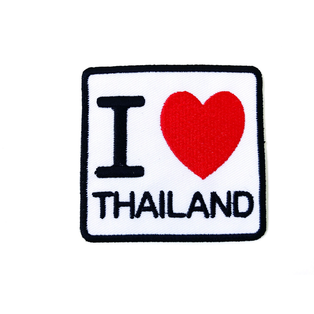 ตัวรีดติดเสื้อ ตัวอักษร I Love Thailand รัก ประเทศไทย การ์ตูน ตัวรีด (Size M) อาร์มรีด อาร์มรีดติดเส