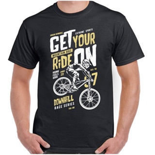 [COD] เสื้อยืดผ้าฝ้าย 100% พิมพ์ลาย Get Your Ride on Funny Downhill โอเวอร์ไซซ์ ไซซ์ XS-6XL ของขวัญคริสต