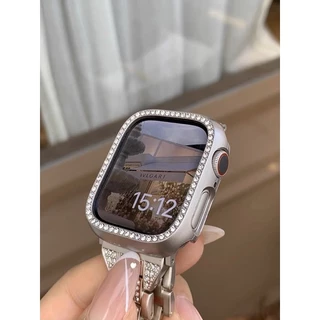 เคส watch + ฟิลม์กระจกในตัว case สําหรับ watch11 10 9 8 7 6 5 4 Se เคสกระจก ขนาด41/40mm 44/45/46มมเคสสําหรับแอปเปิ้ลวอช