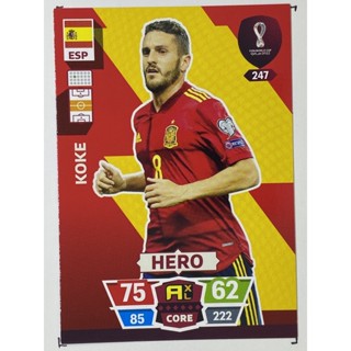 การ์ดนักฟุตบอล Koke ฟุตบอลโลก world cup 2022 การ์ดสะสม Spain Espana การ์ดนักเตะ สเปน