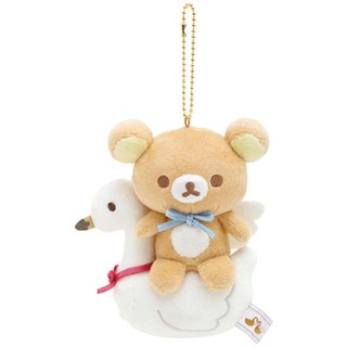 พวงกุญแจตุ๊กตา Rilakkuma: Swan and Gold Flower แบบ Rilakkuma ขนาด 14 x 11 x 6.5 ซม.