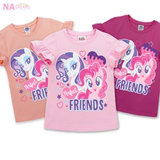 เสื้อยืดคอกลม My Little Pony เด็ก 4 -10 ปี ลิขสิทธ์แท้ เสื้อคอกลม โพนี่ ผ้าCotton ผสม Spandex เสื้อยืด คอกลม เสื้อเด็ก