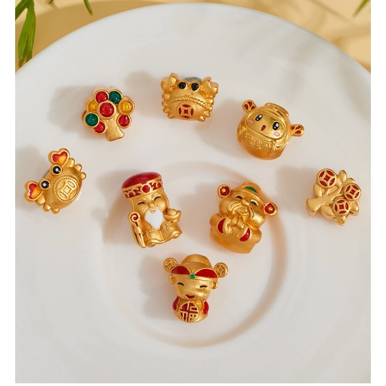 สร้อยข้อมือ ประดับลูกปัด สีทอง เหมาะกับการเต้นรํา สไตล์โบราณ diy Sp thumbnail 7