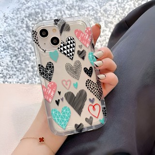 เคสโทรศัพท์มือถือ ลายหัวใจน่ารัก สําหรับ iphone 14promax 11 13 12 7Plus 6 6s XR X XS Max