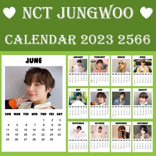 ❗พร้อมส่ง❗ 💚 ปฏิทิน NCT JUNGWOO 2566 2023 ขนาด 2x3 นิ้ว 💚