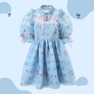 [𝗣𝗥𝗘-𝗢𝗥𝗗𝗘𝗥]🌀Poppy short dress เดรสกระโปรง เสื้อคลุมแยกชิ้นได้ มีซิปหลัง มีซับใน