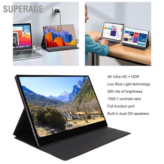 BSuperage หน้าจอมอนิเตอร์ 4K 15.6 นิ้ว Uhd Ips 3840X2160 Usb C สําหรับ Pc Phone Xbox Ps5 100 Xe2 X80 X91240V