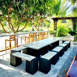 ชุดโต๊ะสนามโมเดิร์น 20 ที่นั่ง รุ่น Marigold โต๊ะสนาม Outdoor furniture เข้าได้กับบ้านทุกสไตล์ คุณภาพยืน 1