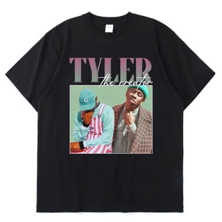 เสื้อยืด ผ้าฝ้าย 100% พิมพ์ลายกราฟฟิคนักร้องตลก Tyler The Creator Rap สีดํา แฟชั่นฤดูร้อน สําหรับผู้ชาย ผู้หญิง