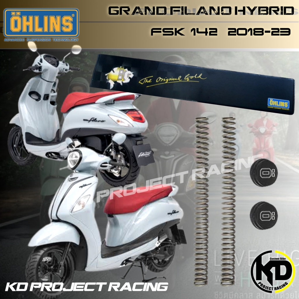 สปิงโช๊คหน้า Ohlins FSK142 Yamaha Grand filano hybrid 2018-2023