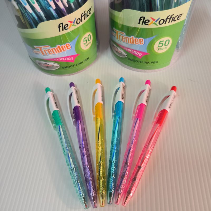 ปากกาลูกลื่น หมึกน้ำมัน Flexoffice รุ่น FO-GELB09  0.7mm.(แพ็ค 12 ด้าม)