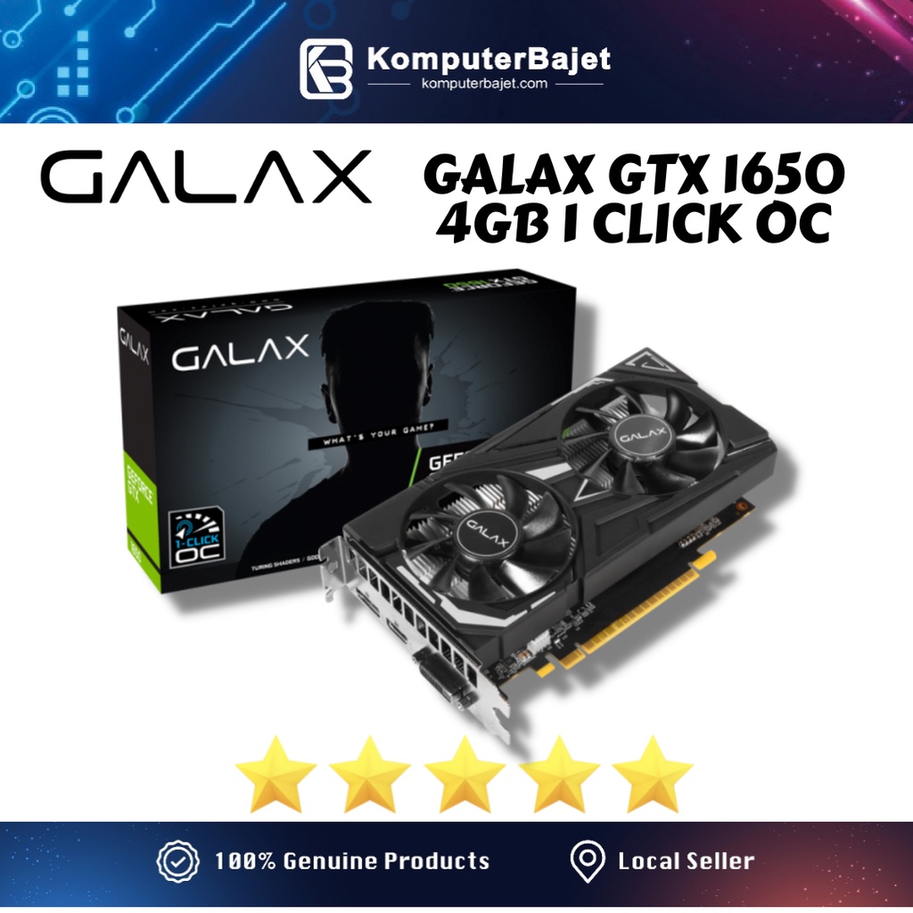 การ์ดจอ GALAX GeForce GTX 1650 4GB DDR5 GPU GTX 1050 Ti GDDR5