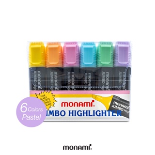 Monami ปากกาเน้นข้อความ รุ่น Jumbo Pastel ชุด 6 สี