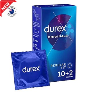 Durex Originals Latex Condoms Regular Fit 56mm Pack of 10+2 ถุงยางอนามัยรุ่นพิเศษสินค้านำเข้าจากออสเตรเลียพร้อมส่ง