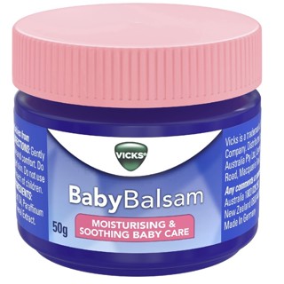 Vicks Baby balsam 50กรัม ขี้ผึ้งสำหรับเด็ก ออนโยนพิเศษ