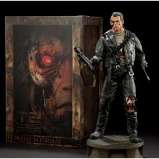 **มือสอง** SIDESHOW T-800 BATTLE DAMAGE TERMINATOR 2 PREMIUM FORMAT STATUE ผลิต 500 ตัว