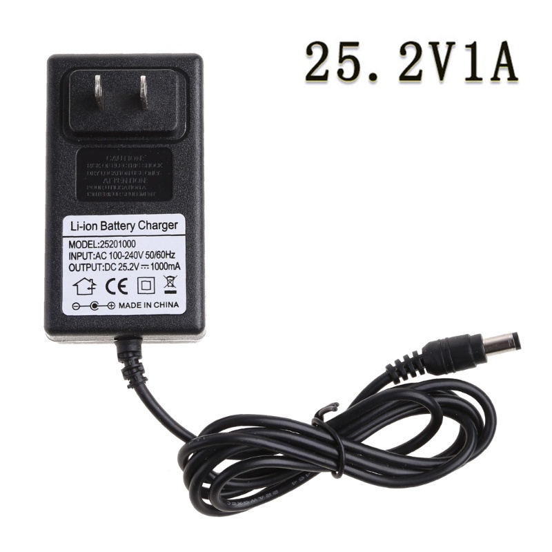 Yin อะแดปเตอร์ชาร์จลิเธียม 25.2V 1A สําหรับ 6 Series 21.6V 22.2V 24V