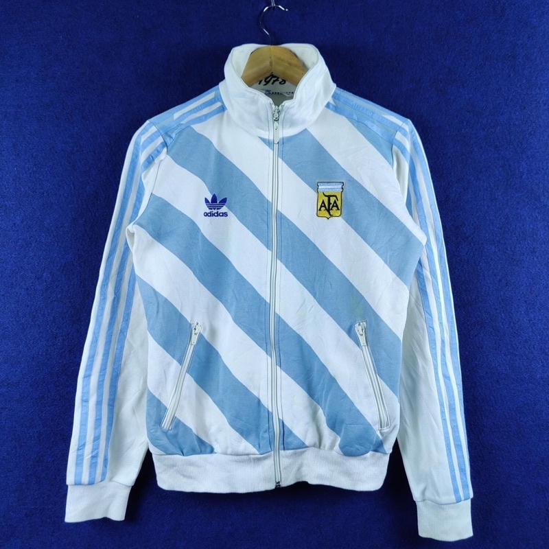 เสื้อมือสองลิขสิทธิ์แท้จากต่างประเทศ แบรนด์ Adidas Argentina FIFA World Cup Soccer Track Top Jacket