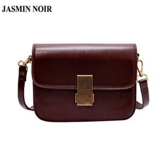 Jasmin NOIR กระเป๋าสะพายข้าง หนัง PU มีตัวล็อค สําหรับผู้หญิง