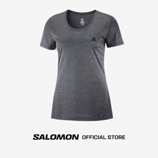 SALOMON AGILE SS TEE สี EBONY/BLACK/HEATHER เสื้อวิ่ง เสื้อวิ่งผู้หญิง เสื้อออกกำลังกาย Trail Running วิ่งเทรล