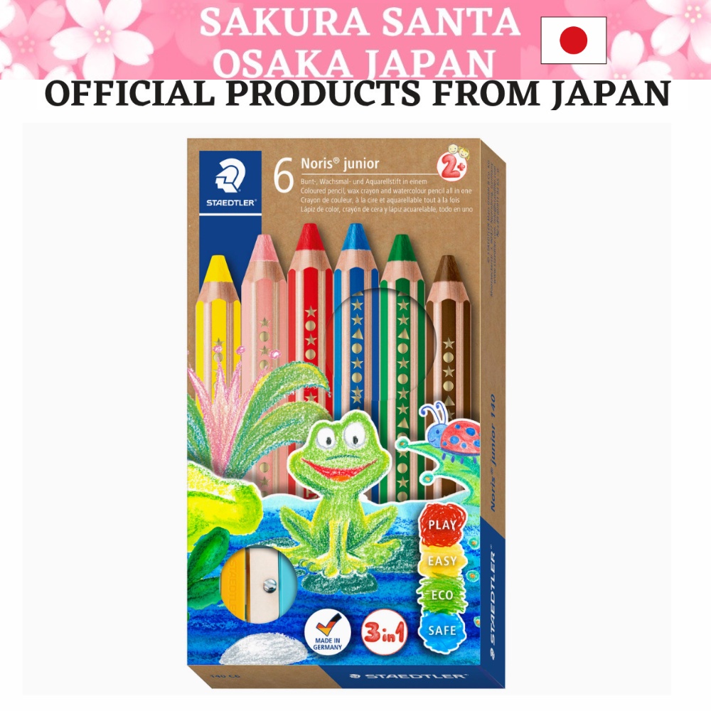 【Direct from Japan】 ดินสอสี Staedtler 140 C6 Noris Junior Colored Pencils, 6 Colors, Watercolor Penc