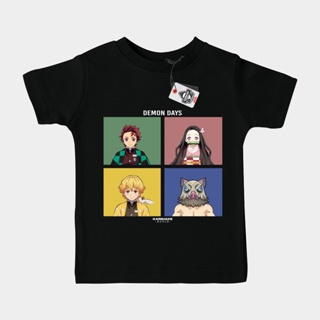 เสื้อยืด ลาย Karimake DEMON SLAYER KIMETSU NO YAIBA DEMON DAYS สําหรับเด็ก