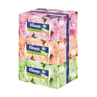 คลีเน็กซ์ ฟลอรัล กระดาษเช็ดหน้า บรรจุ 135 แผ่น/กล่อง แพ็คละ 6 กล่อง Kleenex Floral Facial Tissues