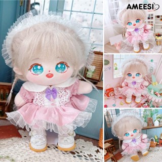 Ameesi ผ้าโพกศีรษะ ผ้าฝ้าย แบบนิ่ม สีชมพูหวาน น่ารัก 20 ซม. อุปกรณ์เสริม สําหรับตุ๊กตา 1 ชุด