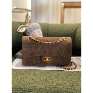 Chanel classic flap brown suede GHW [VERY RARE]