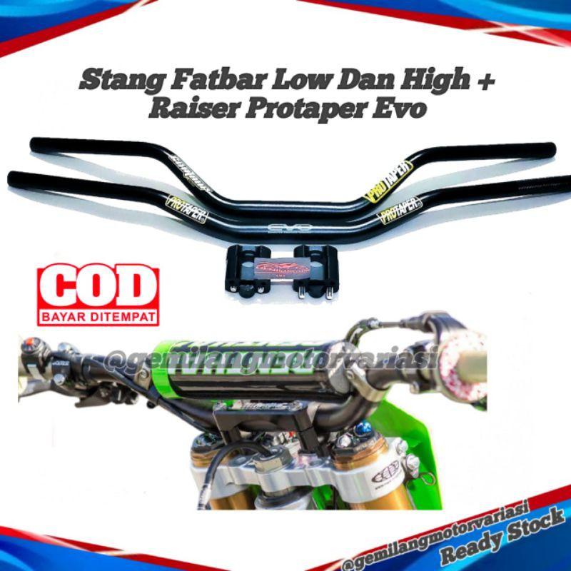 แฮนด์ Fatbar หรือพวงมาลัย LOW/HIGH 5 Milli Plus Raiser Full CNC Premium Universal รถจักรยานยนต์ KLX 