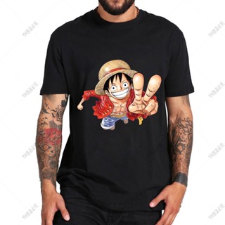 เสื้อยืดแขนสั้น เสื้อยืดแขนสั้นลําลอง พิมพ์ลายการ์ตูนอนิเมะ One Piece Luffy ทรงหลวม แฟชั่นฤดูร้อน สไตล์ญี่ปุ่น_15