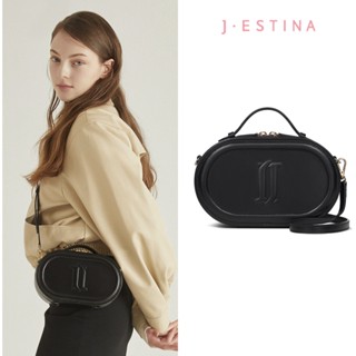 [J.ESTINA] Emma SM กระเป๋าสะพายข้าง หนังวัว สีดํา ชนิดกล่อง กระเป๋าสะพายไหล่ กระเป๋าโท้ท Minyoung Park / จากโซล, เกาหลี