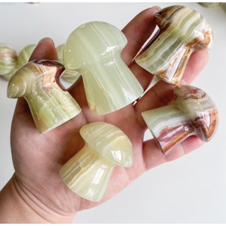 1PC Natural Green Onyx Mushroom / Top High Quality / Helps intelligence, elevated brain power, and enhanced memory.