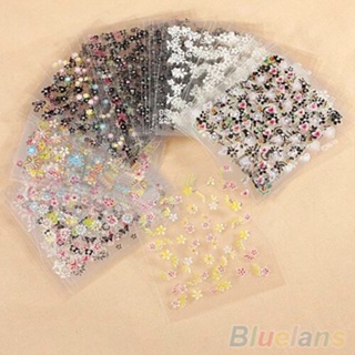 【AG】10 Sheets Nail Art Transfer 3D Design Manicure Decal Decorations