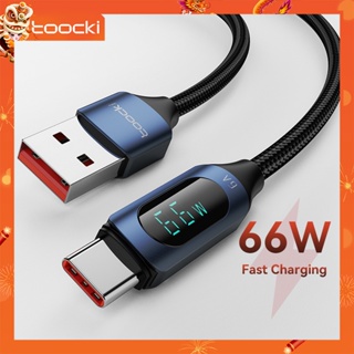 ประกัน 1 ปี❗️ สายชาร์จ Toocki สายถัก สายชาร์จ 6A 5A 3A 2.4A USB Type C Cable สายสำหรับ เหมาะสำหรับโทรศัพท์มือถือ ios type c 100W 66w 36W 12W Fast charge QC3.0