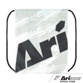 ARI GRAPHIC GYMSACK - WHITE/BLACK/GREY กระเป๋า Gymsack อาริ กราฟฟิค สีขาว